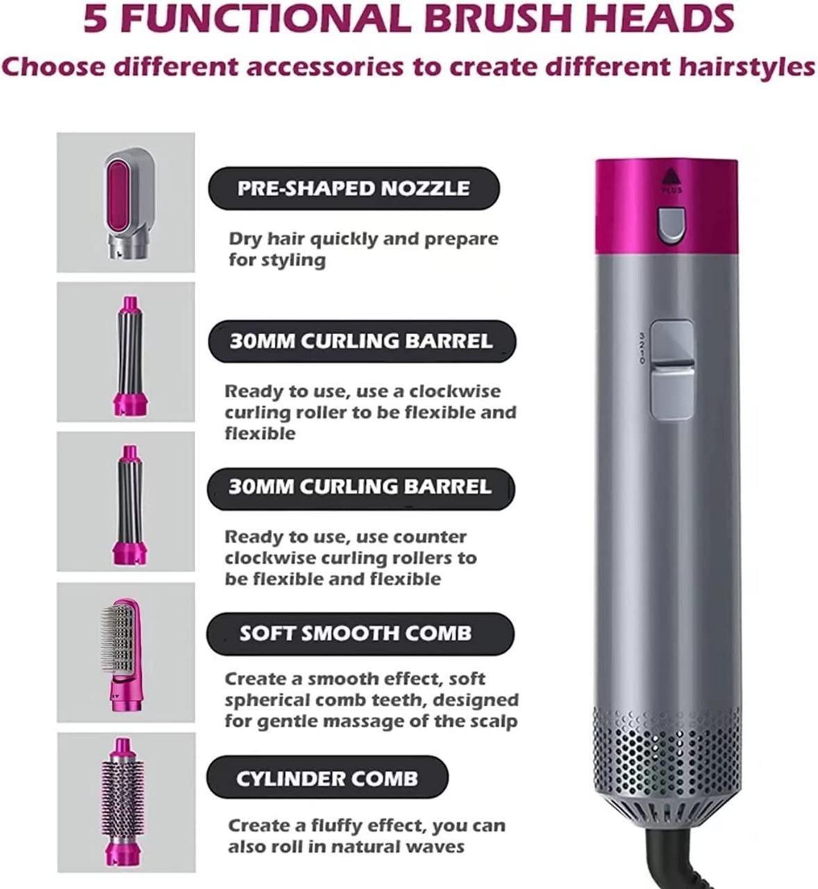 Multifunctional Automatic Suction Hair Curler 5 in 1